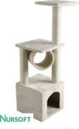 Nursoft Tünelli Kedi Tırmalama Evi Platform Nr-0087