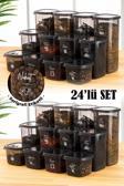 Vienev 24lü Peggy Kare Erzak Saklama Kabı 8x(0,55 LİTRE, 1,2 LİTRE, 1,75 LİTRE) Beyaz Serigrafi Etiketli