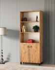 Sivas Gözde Mobilya Buket Dolaplı 5 Raflı Kitaplık 70 x 32 x 178cm