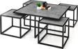 Sivas Gözde Mobilya Kares 4 Zigonlu Orta Sehpa Metal Ayak 90x90x45