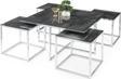 Sivas Gözde Mobilya Kares 4 Zigonlu Orta Sehpa Metal Krom 90x90x47 cm