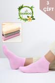 KRAL SOCKS Kadın Bambu Patik Çorap (3 ADET) Görünmez Dikişsiz Parfümlü Kısa Yazlık Kadın Çorabı