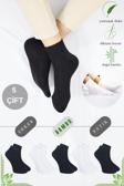 KRAL SOCKS Erkek Patik Lacose Kabartma Desenli (5 ADET) Bambu Dikişsiz Parfümlü Kısa Çorap