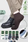 KRAL SOCKS Erkek Patik Lacose Kabartma Desenli (5 ADET) Bambu Dikişsiz Parfümlü Kısa Çorap