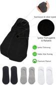 KRAL SOCKS Kadın - Erkek Düz Desen (6 ÇİFT) Pamuklu Terletmez Babet Çorap