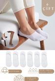 KRAL SOCKS Kadın - Erkek Düz Desen (6 ÇİFT) Pamuklu Terletmez Babet Çorap