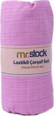 Mr.Stock  Battal Kişilik Lastikli Çarşaf Seti 180x200x30 10278.