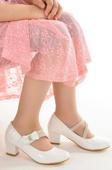 Kiko Kids 750 Rugan Günlük Kız Çocuk 4 Cm Topuklu Babet Ayakkabı Beyaz