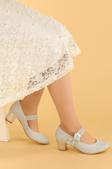 Kiko Kids 752 Çupra Günlük Kız Çocuk 4 Cm Topuklu Babet Ayakkabı Gümüş