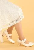 Kiko Kids 751 Cilt Günlük Kız Çocuk 4 Cm Topuklu Babet Ayakkabı Sedef