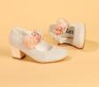 Kiko Kids 751 Simli Günlük Kız Çocuk 4 Cm Topuklu Babet Ayakkabı Pudra