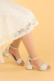 Kiko Kids 765 Vakko Günlük Kız Çocuk 3 Cm Topuklu Sandalet Ayakkabı Gümüş