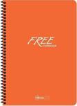 Keskin A4 120Yp. Çizgili PP Kapak Free Defter Turuncu