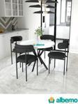 usta mekan Lotus Yuvarlak Mutfak Salon Cafe Restoran Masa Sandalye Takımı 4+1