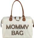Stylo Mommy Bag Usa Anne Bebek Bakım Ve Kadın Çantası-Krem Çizgili
