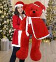 Özgüner Oyuncak 130 Cm Noel Baba Pelerinli Bobo Ayıcık Yeni Yıl ,Yılbaşı Hediyesi