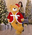 Özgüner Oyuncak 200 Cm Noel Baba Şapkalı Ayıcık Yeni Yıl ,Yılbaşı Hediyesi