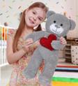 Özgüner Oyuncak 50 Cm Kalpli Peluş Sevimli Ayıcık