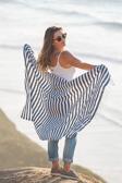 Zeynep Tekstil Stripe 75x150 cm Ultra Soft Plaj Havlusu