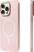 Youngkit İphone 14 Pro Max Uyumlu Kılıf Magsafe Şarj Özellikli Youngkit Velvet Magnet Serisi Kapak Pembe