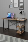 2 Raflı Metal Ahşap Ofis Bilgisayar Çalışma Masası 60x120 - Atlantik Çam