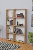 FurnatureDesign 5 Raflı Kitaplık Seti Arkalıklı 1 Dar 1 Geniş Raf Kütüphane 170 cm Atlantik Çam