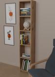 FurnatureDesign 6 Raflı Kitaplık 150 Cm Sunta Kitaplık Ofis Mutfak Rafı Atlantik Çam