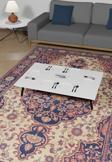 60x90 Cm Yer Sofrası Katlanır Ayaklı Portatif Yemek Hamur Açma Masası Beyaz