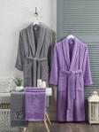 Havlulu Bornoz 4'lü Set