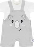 Gezenbebe Hero Kısa Kol Bebek T-Shirt & Nakışlı Salopet Seti Koala