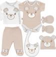 Gezenbebe Hero Bebek Hastane Çıkış Seti 6 Parça Teddy (Organik)