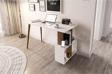 Lagomood Side Çalışma Masası Beyaz & Ceviz