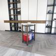 Lagomood Zenith Kitaplık Antrasit Ceviz 84x24 cm