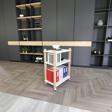 Lagomood Zenith Kitaplık Beyaz Meşe 84x24 cm
