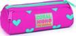 Coral High Pembe Kalp Desenli Üç Bölmeli Kalem Çantası 22317
