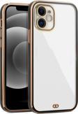 Epro İphone 11 Arka Kapak Kılıf Şeffaf Renkli Siyah Kenarlı Rose