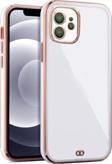 Epro İphone 12 Arka Kapak Kılıf Acık Mavi Kenarlı Rose