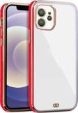 Epro İphone 12 Arka Kapak Kılıf Kırmızı Kenarlı Rose