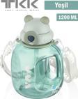 TKK VVA1200 ML Çift Kullanım Pipetli/Rahat içim Bpa İçermeyen Askılı Tritan Su Matarası FFTKK1002-1200ML