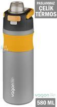 Vagonlife 580 ML Çelik Termos Pipetli/Pipetsiz(Rahat İçim) Kaydırmaz Gövde-FFVGN033580ML