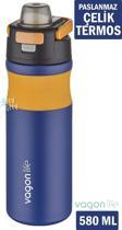 Vagonlife 580 ML Çelik Termos Pipetli/Pipetsiz(Rahat İçim) Kaydırmaz Gövde-FFVGN033580ML