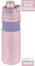 Vagonlife 580 ML Çelik Termos Pipetli/Pipetsiz(Rahat İçim) Kaydırmaz Gövde-FFVGN033580ML