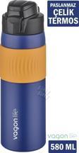 Vagonlife 580 ML Çelik Termos Rahat İçim Kaydırmaz Gövde-FFVGN031580ML