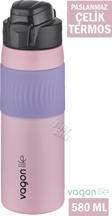 Vagonlife 580 ML Çelik Termos Rahat İçim Kaydırmaz Gövde-FFVGN031580ML