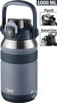 TKK 1000 ML Profesyonel Kamp Matarası/Çelik Termos Çift Kullanım Pipetli/Rahat İçim 12/24 Yalıtım -20311000