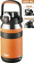 TKK 1000 ML Profesyonel Kamp Matarası/Çelik Termos Çift Kullanım Pipetli/Rahat İçim 12/24 Yalıtım -20311000