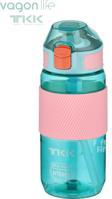 TKK 500 ML Kalın Isırılamaz Pipetli Bpa İçermeyen Taşıma Kulplu Tritan Su Matarası FFTKK1003-500ML
