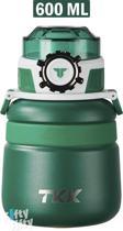 TKK 600 ML Çelik Su Matarası Çift Kullanım Pipetli/Rahat İçim 12 Saat Sıcak/24 Saat Soğuk Termos -2029-600ml