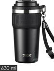 TKK 630 ML Özel Seri Çelik Mug Kahve Bardağı Pipetli/Rahat İçim 6 Saat Sıcak/12 Saat Soğuk Termos -2023 630ML