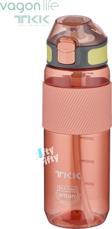 TKK 700 ML Kalın Isırılamaz Pipetli Bpa İçermeyen Taşıma Kulplu Tritan Su Matarası FFTKK1003-700ML